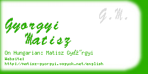 gyorgyi matisz business card